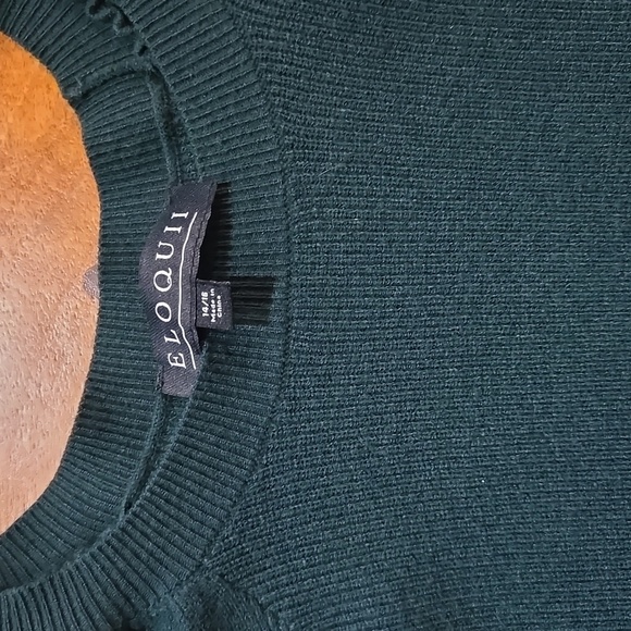 NWT Eloquii Forest Green Sweater 1X - Picture 3 of 8